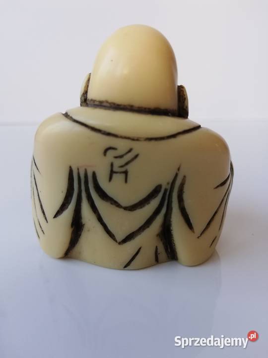 Śmiejący się szczęśliwy siedzący Budda figurka z lubelskie Lublin