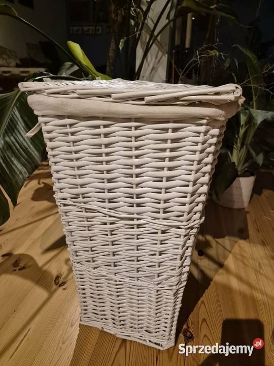 kosz wiklinowy biały na pranie Warszawa