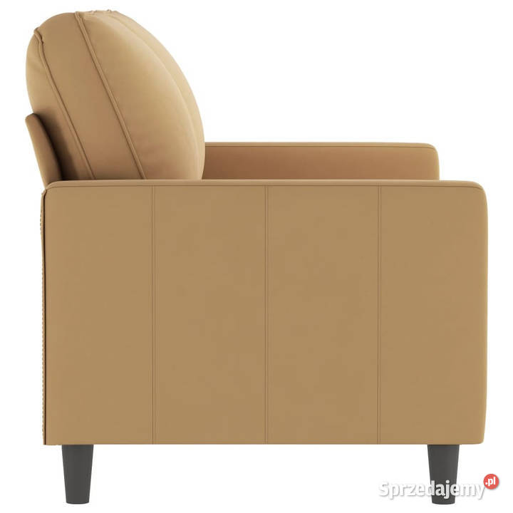 Sofa 2osobowa brązowy 120 tapicerowana aksamitem