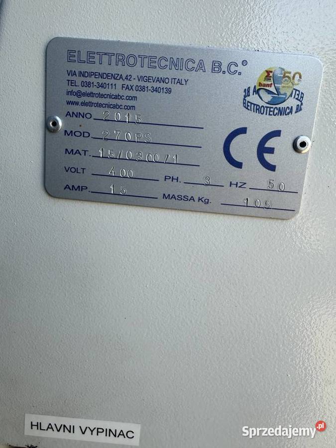 Elettrotecnica 270 CE Wygrzewarka maszyna do Łaskarzew
