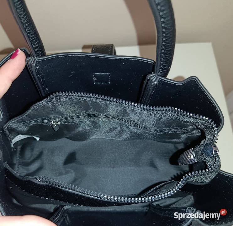 Torebka do ręki elegancka z eko skóry portfel czarny Żabiczyn