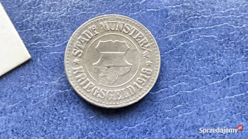 Stare monety 10 fenig 1918 Munster Niemcy Lesko