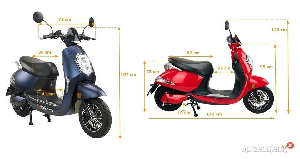 Skuter elektryczny BILI BIKE GRACE LIT 800W elektryczny Poznań