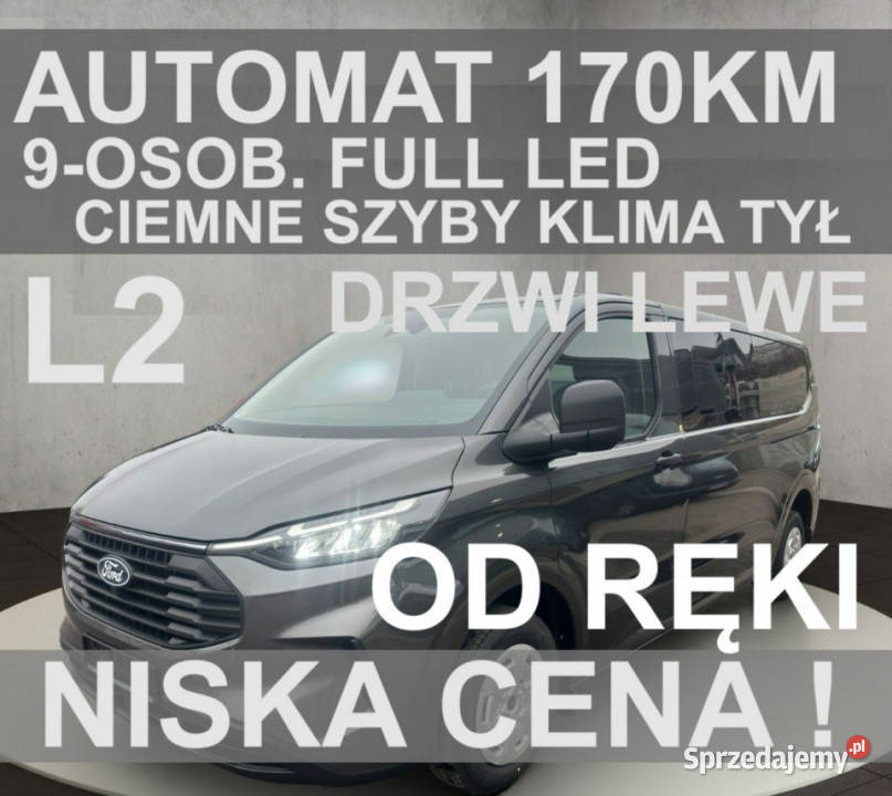 Ford Transit Custom A170 Drzwi Lewe Ciemne Szyby czujnik parkowania Szczecinek
