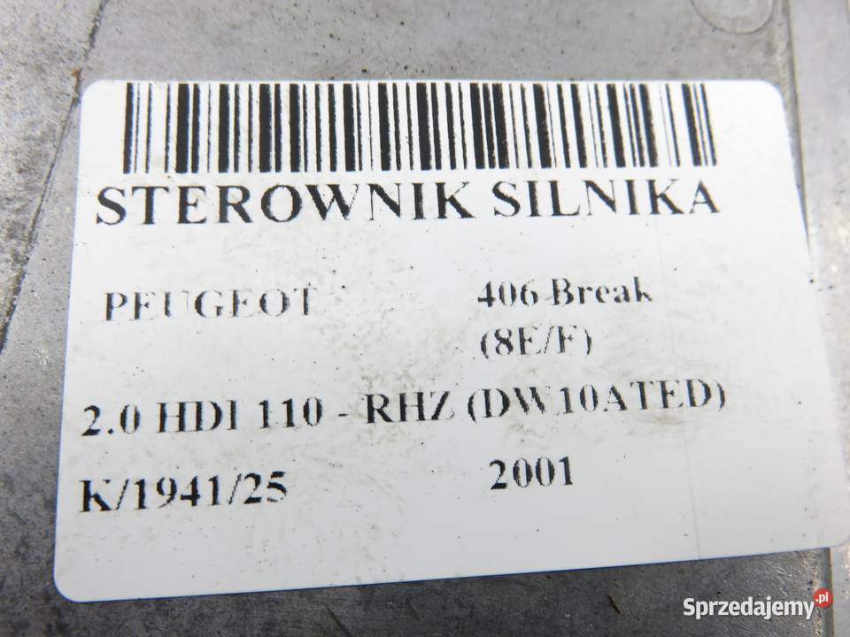 STEROWNIK PEUGEOT 406 20 HDI 0281010363 sprzedam