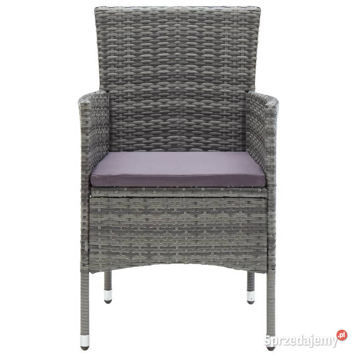 Krzesła ogrodowe 4 rattan PE szare WM310563 Warszawa