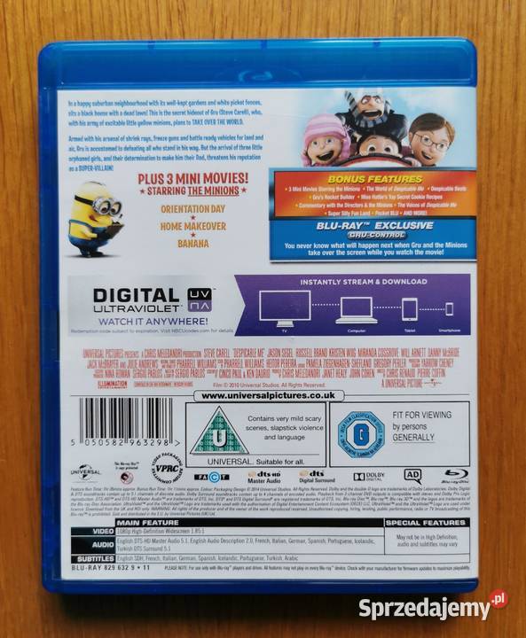 Despicable Me Ukraść Księżyc Bluray En 2010 pełne Parzęczew sprzedam