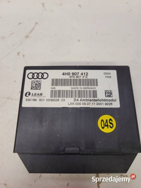 STEROWNIK MODUŁ OŚWIETLENIA AUDI A8 D4 4H0907412 osobowe Przystajń