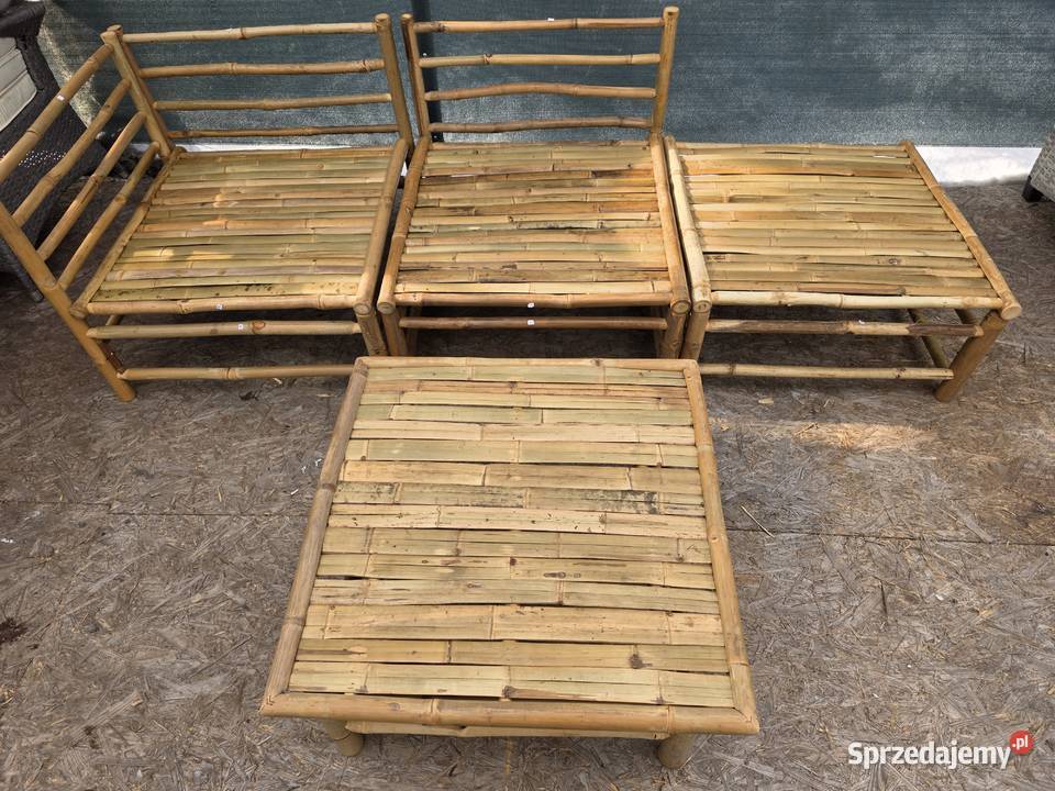 Meble bambusowe do ogrodu modułowe sofa plus Wschowa