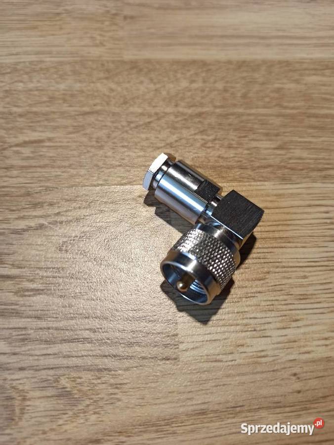Złącze UC1 męskie kątowe na przewód 5mm CB radio Białystok