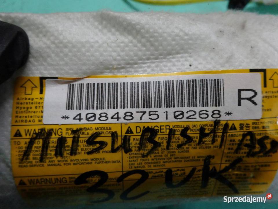 MITSUBISHI ASX 11r AIRBAG poduszka fotela prawa