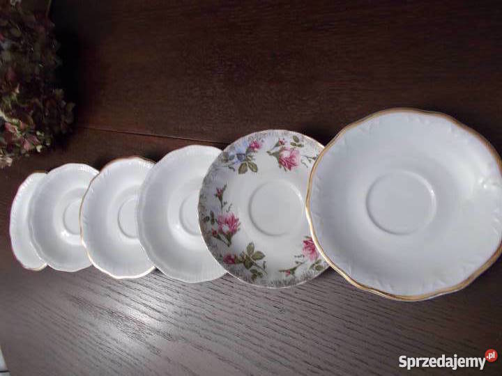 Złocenia Porcelanowe Talerzyki Podstawki Szczecin