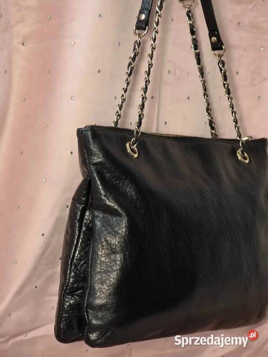 Torebka DKNY Vintage Skórzana 100 Oryginał Stan żółty/złoty Warszawa