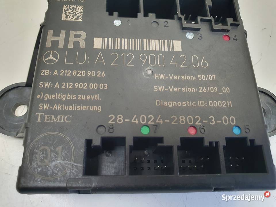 Mercedes W211 MODUŁ DRZWI Sterownik prawy tył Rudka