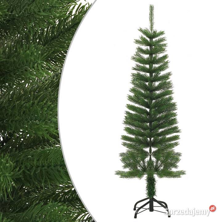 vidaXL Sztuczna smukła choinka ze stojakiem 120