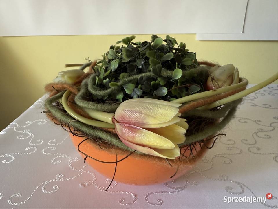 Donica Stroik Kompozycja Domowa Wiosenna pomarańczowy Czerwionka-Leszczyny