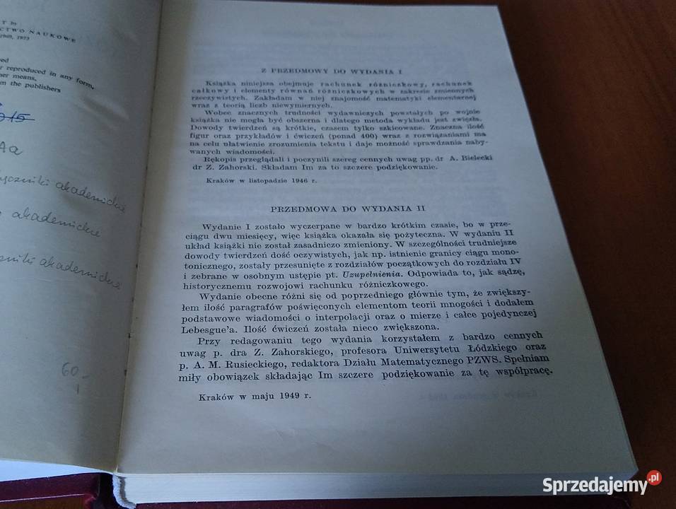 Rachunek różniczkowy i całkowy BM 2 ze wstępem Gdańsk