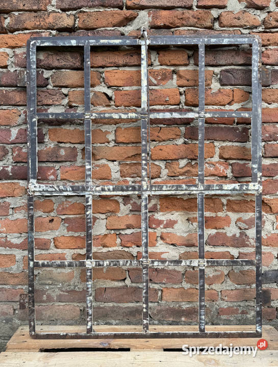 PIĘKNE STARE OKNO METALOWE 132 X 102 UCHYLNE Bielawa
