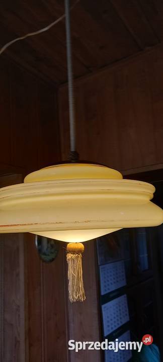 Wisząca lampa Art Deco Ładny duży klosz ampla 2