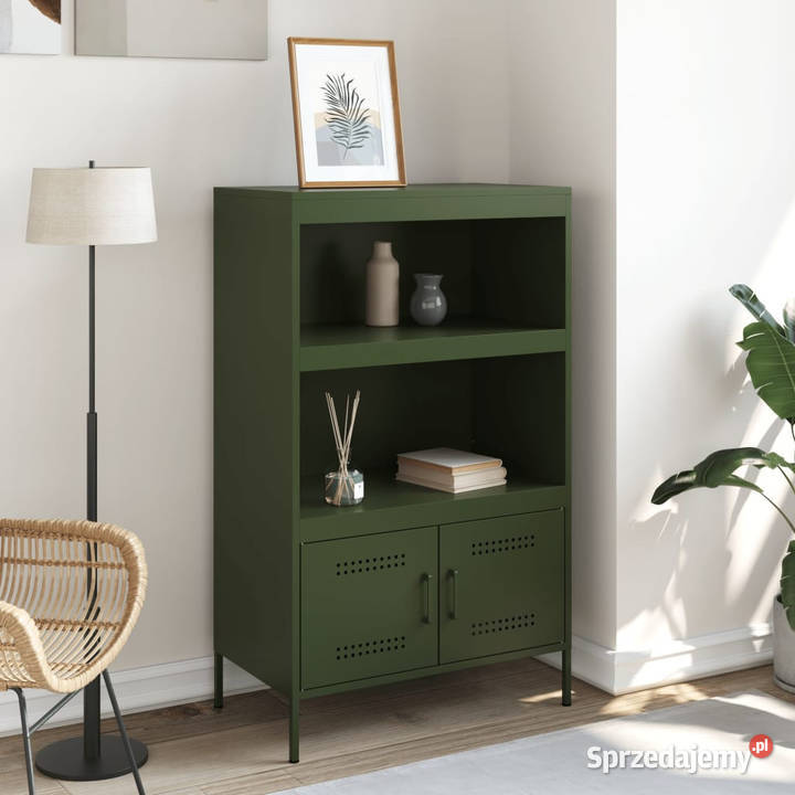 Szafka oliwkowa 68x39x113 stal WM842974 Warszawa