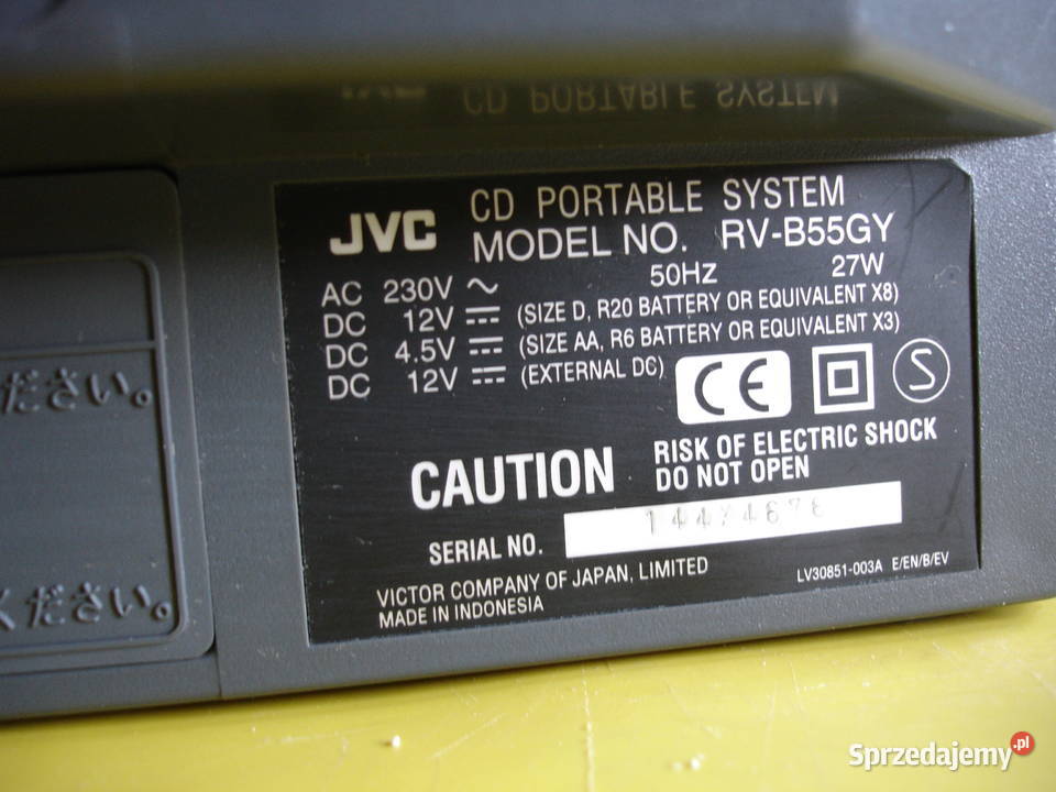 Radiomagnetofon JVC RVB55 Elektronika lubuskie Zielona Góra