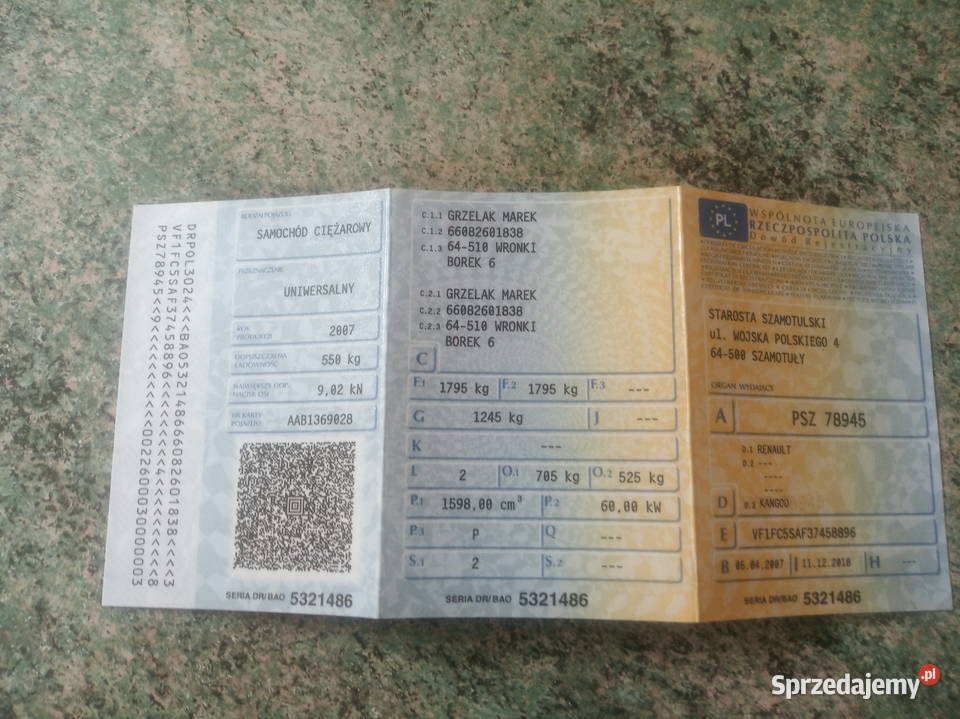 Renault Kangoo 20071616V benzyna plus LPG377000 Wronki