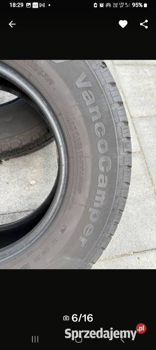 Sprzedam opony letnie Continental 22575 16 CP 225