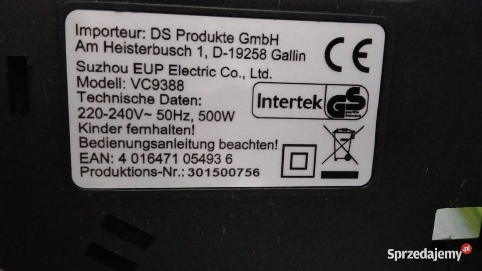 Odkurzacz Clean Maxx Teppichreiniger 500W sprzedam