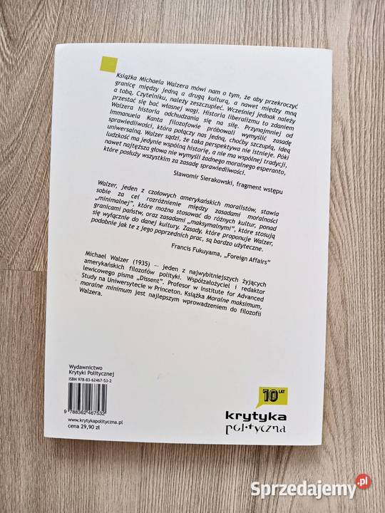 Moralne maksimum moralne minimum Michael Walzer miękka Kraków