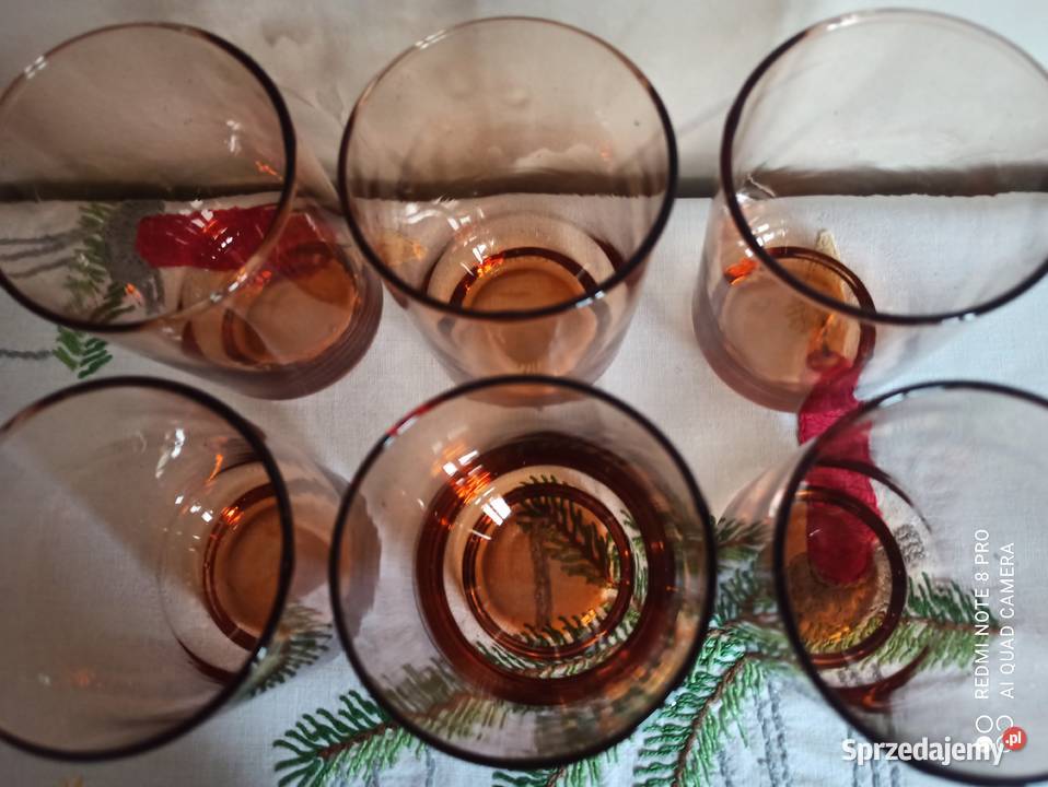 Szklanki szkło łososiowe Białystok