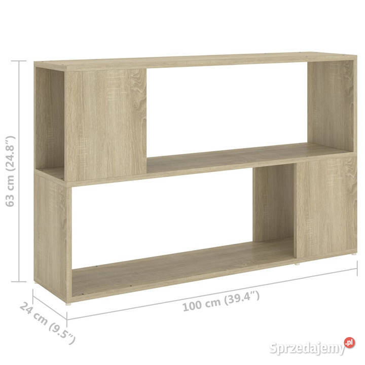 Regał na książki dąb sonoma 100x24x63 WM809173 mazowieckie Warszawa