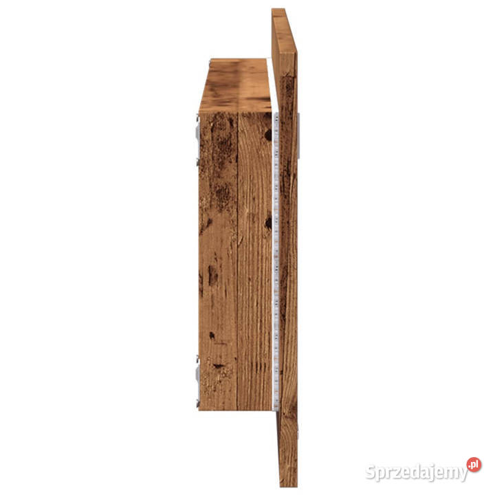 Lustro łazienkowe z LED stare drewno 100x85x37 sprzedam