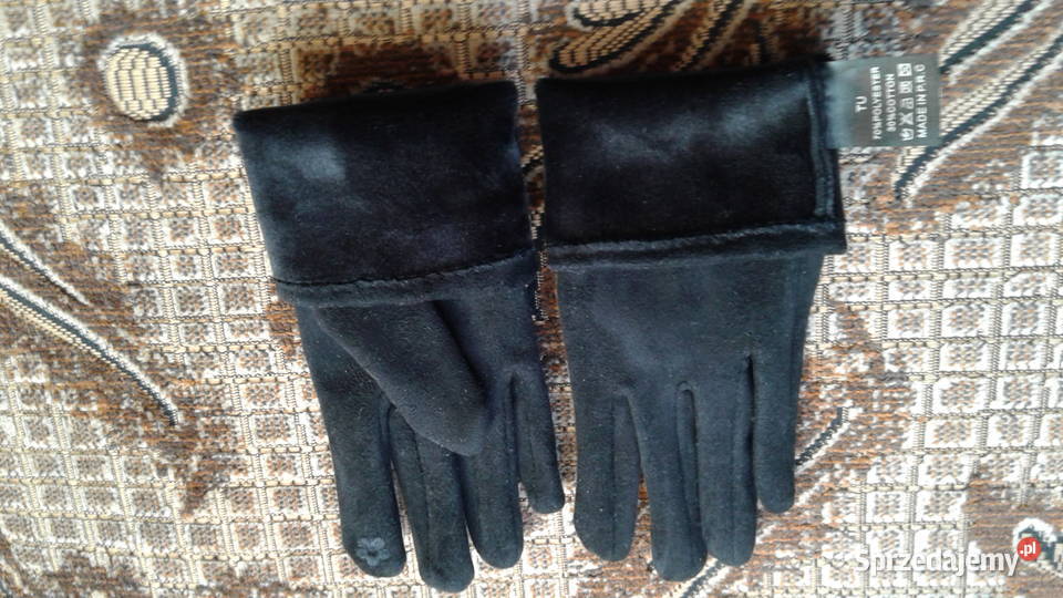 Rękawiczki Damskie skórzanozamszowe Łomża sprzedam