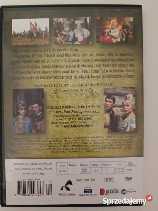 Pan Wołodyjowski Film DVD Komplet obie plyty Bydgoszcz
