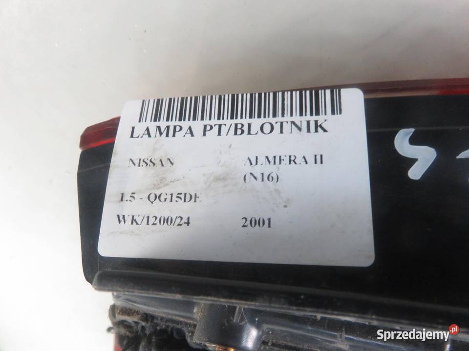 LAMPA PRAWA TYLNA NISSAN ALMERA N16 SEDAN Lampy tylne Motoryzacja małopolskie sprzedam