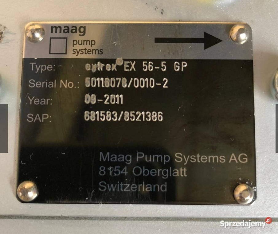 Pompa zębata do tworzywa MAAG EXTREX EX 565 GP