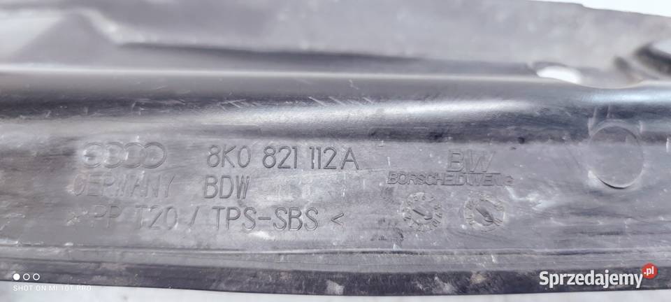 WYGŁUSZENIE BŁOTNIKA PRAWE AUDI A4 B8 8K0821112A Przystajń