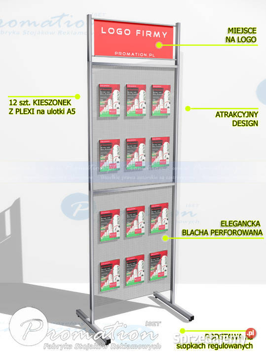 Stojak reklamowy z perforacją stand metalowy do mazowieckie Warszawa