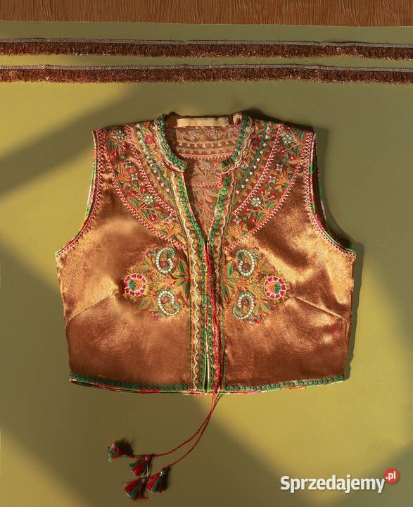 Złota kamizelka bolerko gorset S 36 etno folk Rozmiar 36(S) sprzedam