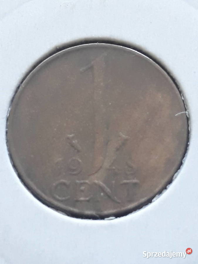 1 Cent Holandia1948 r Wilhelmina 3 Numizmatyka Konin sprzedam