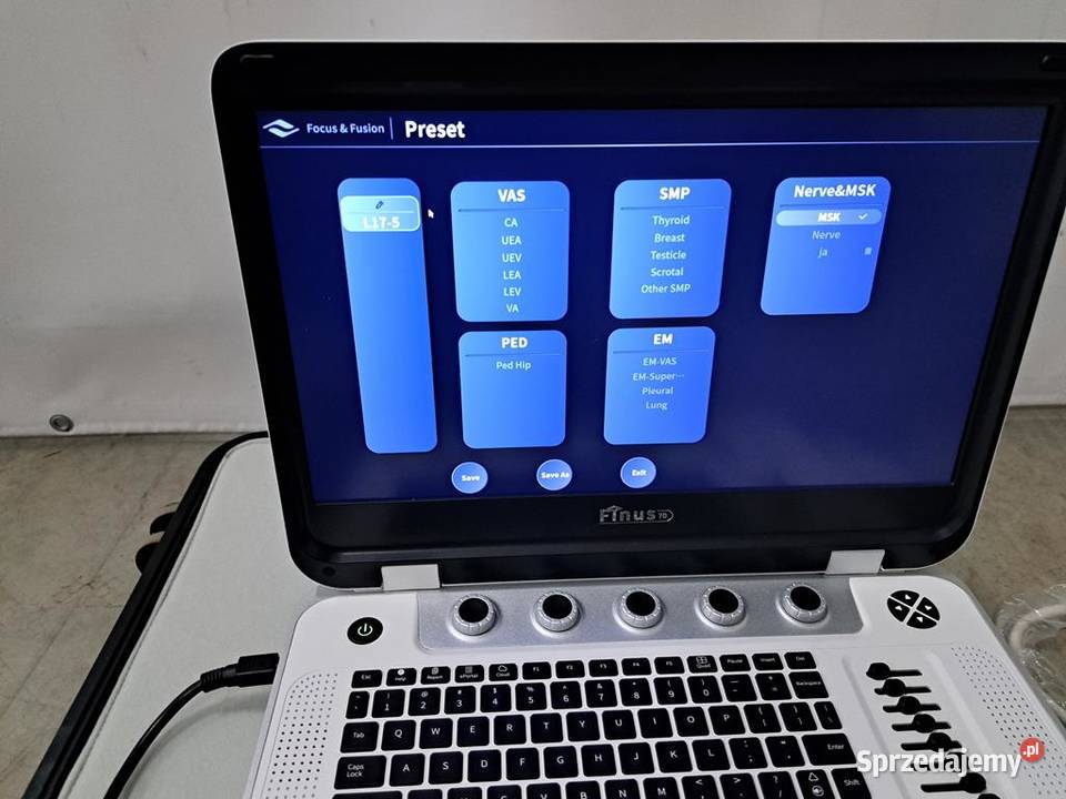 FocusFusion Finus 70 aparat USG Głowica L175 Warszawa sprzedam