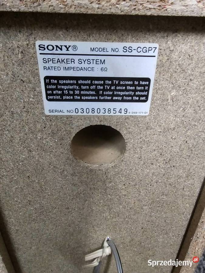 Kolumny głośnikowe Sony SSCGP7 sprawne wysyłka Kraków