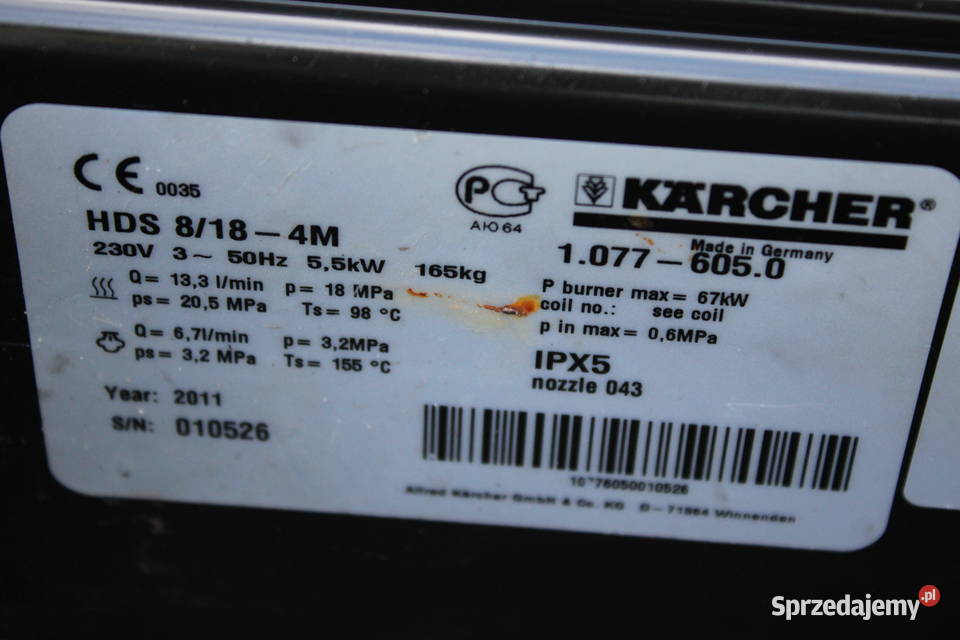 Myjka Gorąco wodna Karcher HDS 8184M Gwarancja Myjki ciśnieniowe Radom