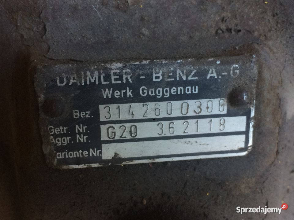 Skrzynia Biegów Mercedes Benz G 20 G20 332118