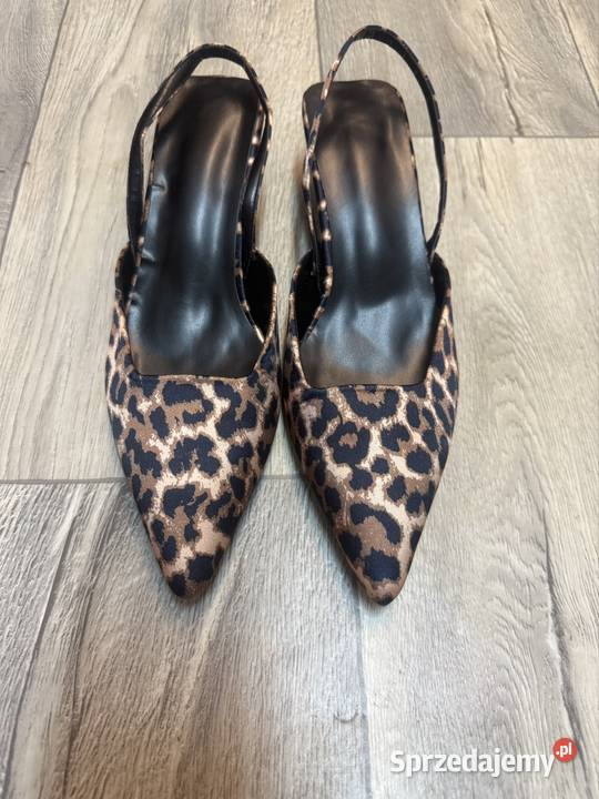 41 Panterkowe czółenka wieczorowe z odkrytą Czółenka Kraków