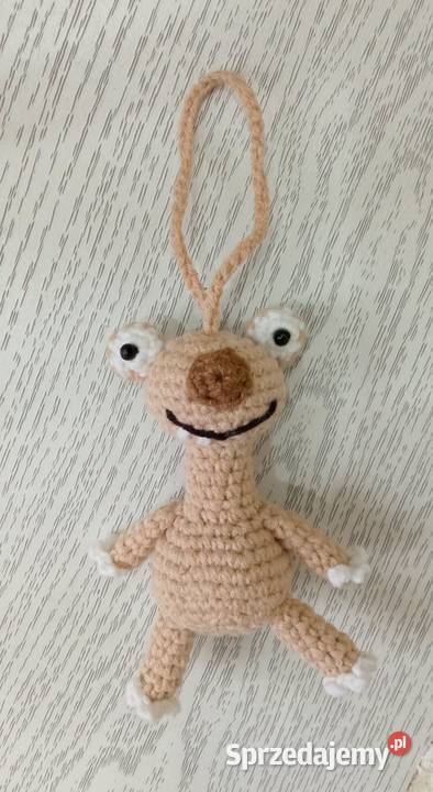 Sid wykonany na szydełku brelok zawieszka Łask