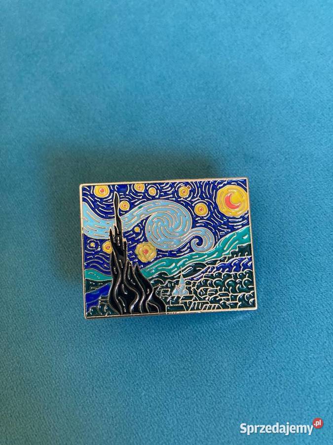 Nowy pin duża przypinka Van Gogh metal emalia Uniseks Nisko