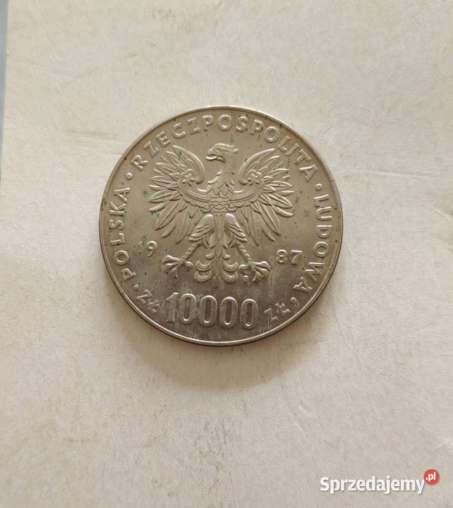 Srebrna moneta 10000 z 1987r Lublin