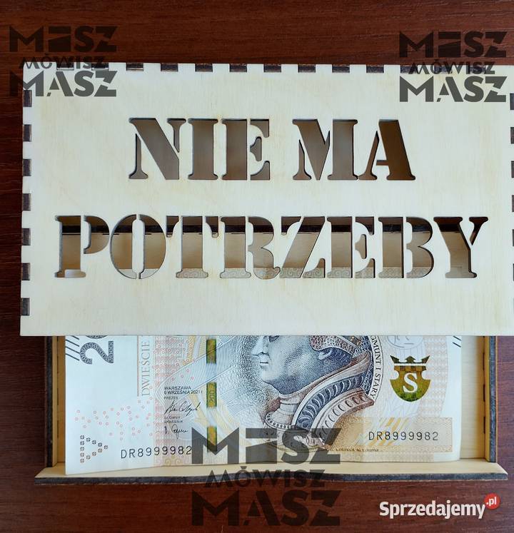 Pudełko na kasę hajs pieniądze Mikołaja Racot