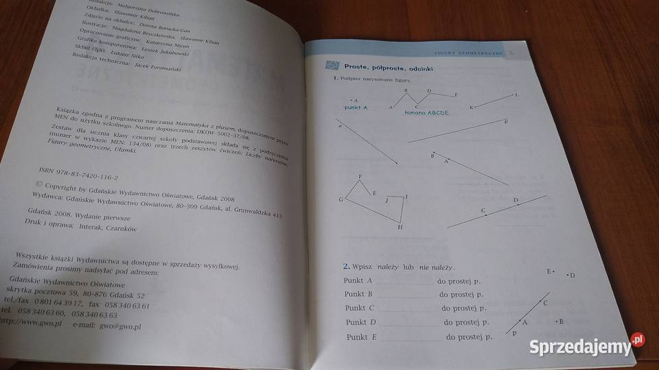 Matematyka z plusem 4 figury geometryczne zeszyt matematyka pomorskie